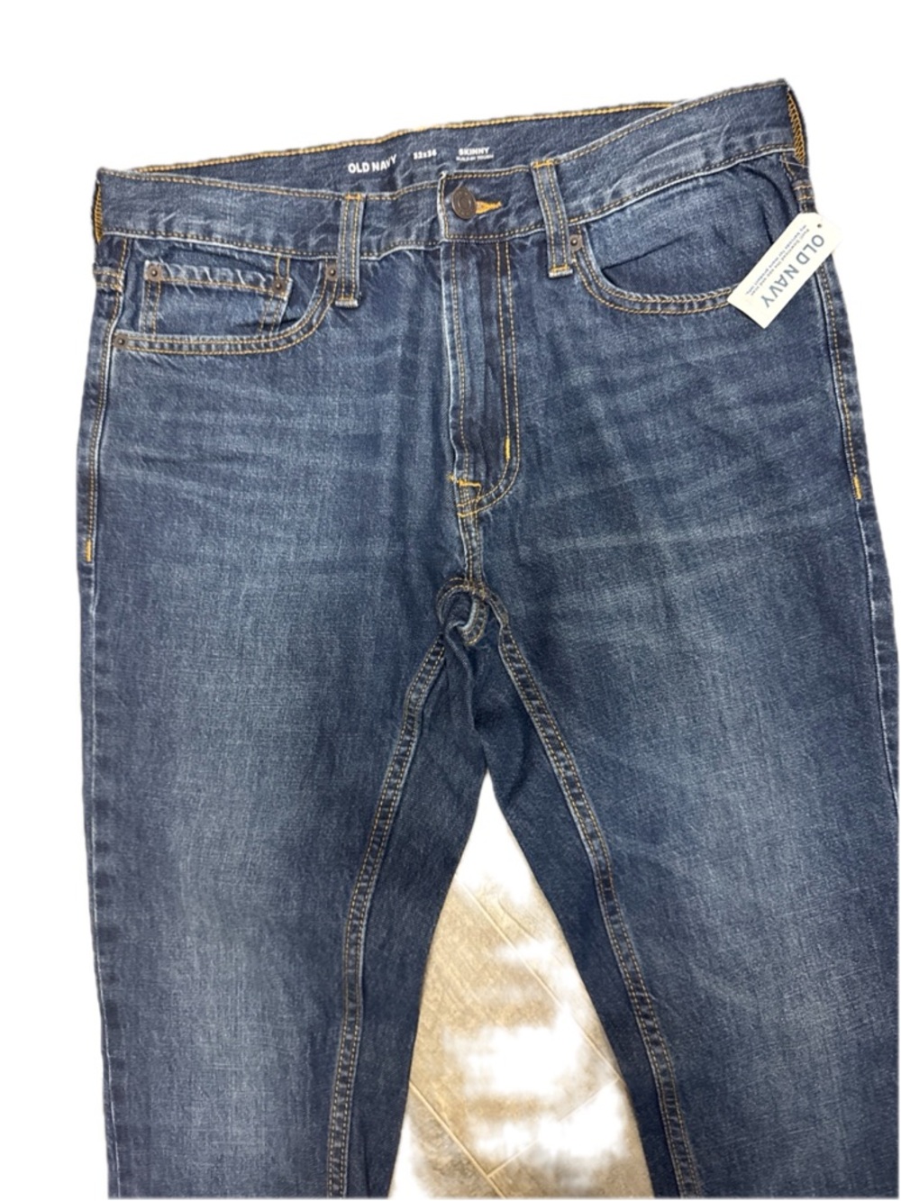 NWT Old Navy Men’s Shinny Demin 32X36 Blue  Jeans